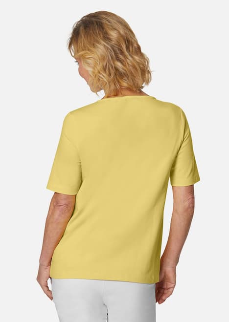 Halbarm Basic-Shirt aus Baumwolle