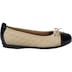 Damen Ballerina Pippa 76, schwarz-beige