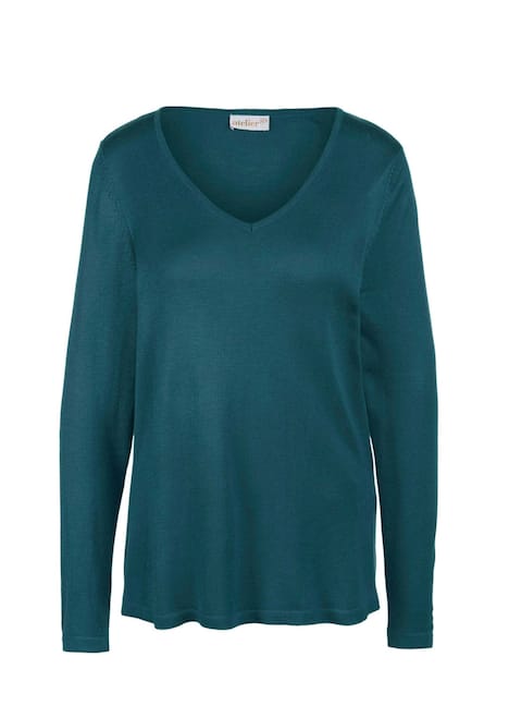 GOLDNER Pullover met V-hals Tricot pullover