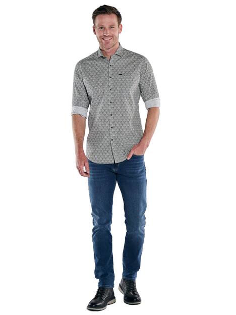 engbers Herren Langarm-Hemd gemustert , Beige