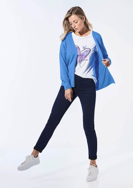 Offene Strickjacke in Kurzform