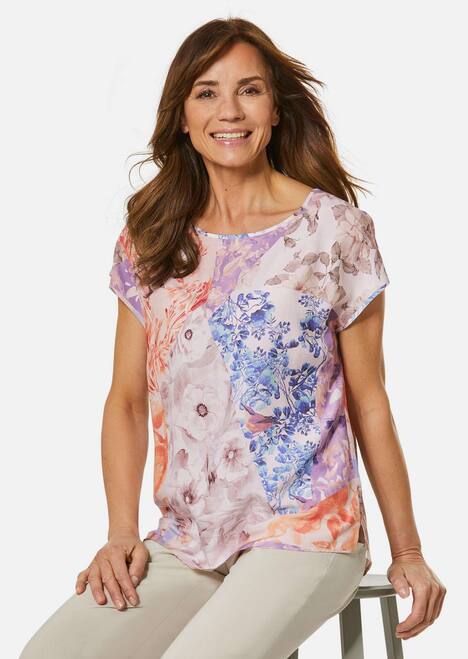 GOLDNER Gedessineerde blouse met een lichte glans Gedessineerde blouse met een lichte glans