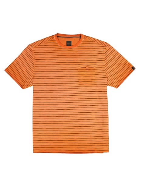 Herren T-Shirt gestreift , Orange