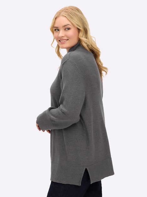 Pullover Langarm Jersey Stehkragen