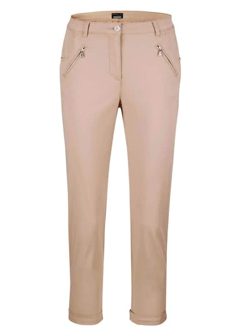 GOLDNER Chino broek LOUISA Casual chino met zachte peach-finish
