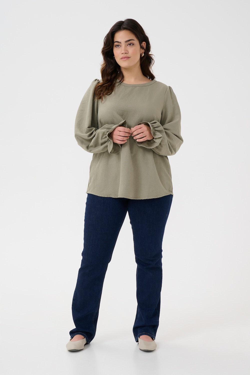Langarm-Bluse Regular fit