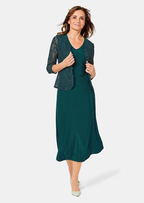 GOLDNER Jurk met kanten jasje Jurk met kanten jasje, afgezet met pailletten