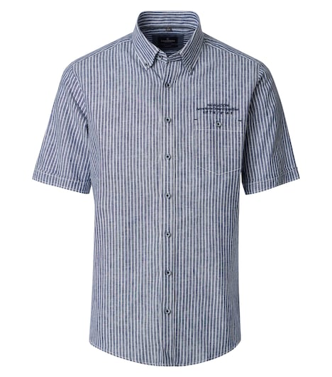 Leinenhemd kurzarm gestreift Casual Fit