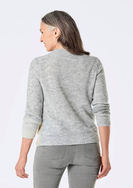 Eleganter Intarsienpullover mit Glanz