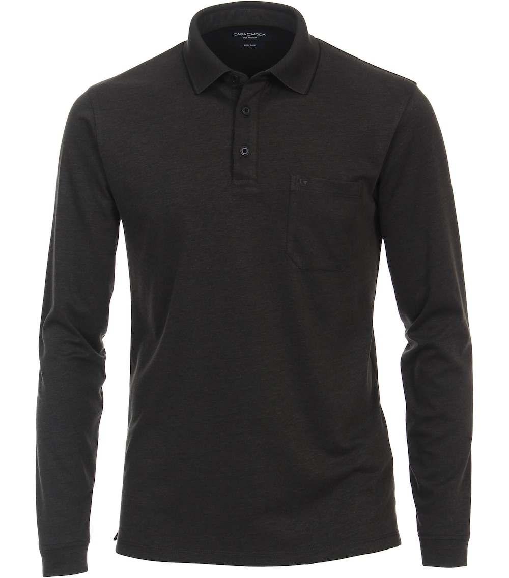CASAMODA Polo-Shirt Langarm uni
