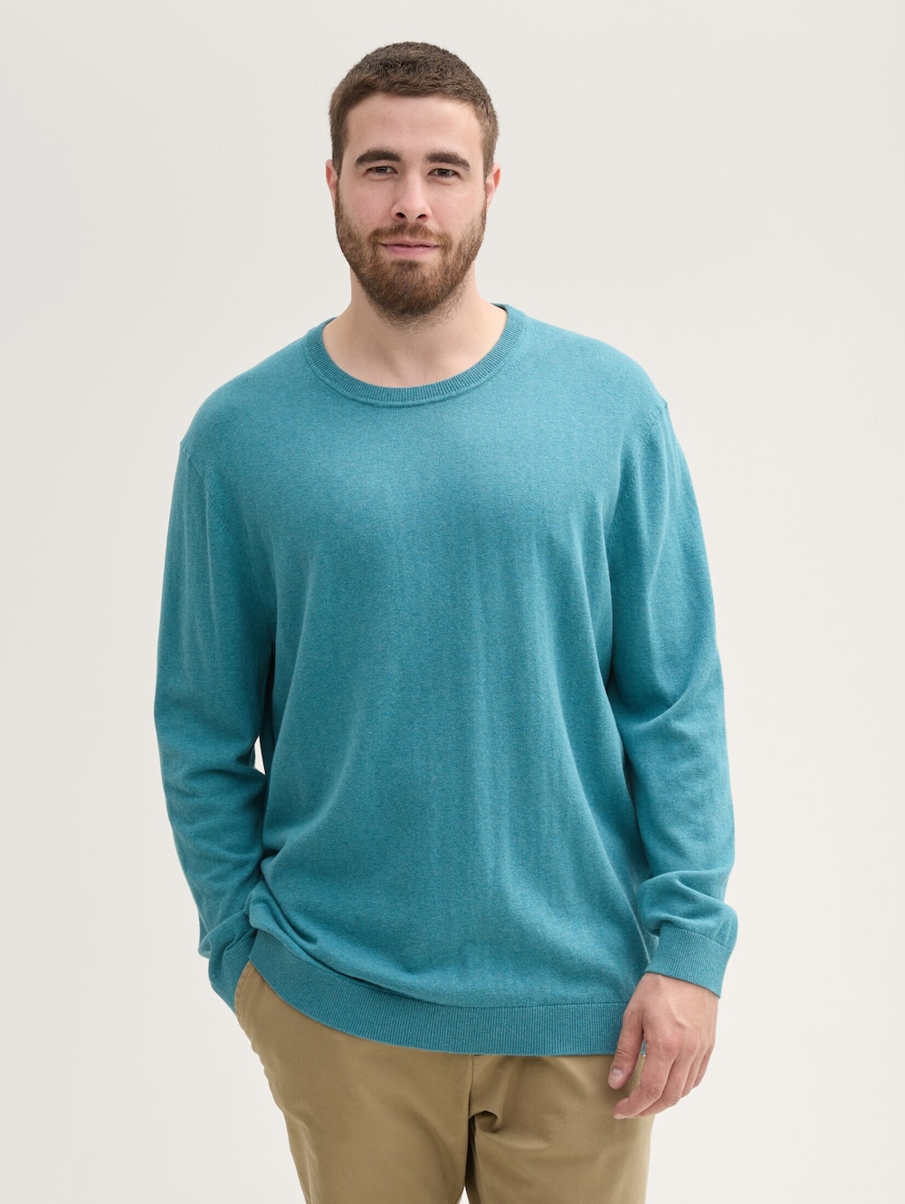 Tom Tailor Men PLUS Pullover & Strickjacken Plus Size - Strickpullover mit recyceltem Kaschmir