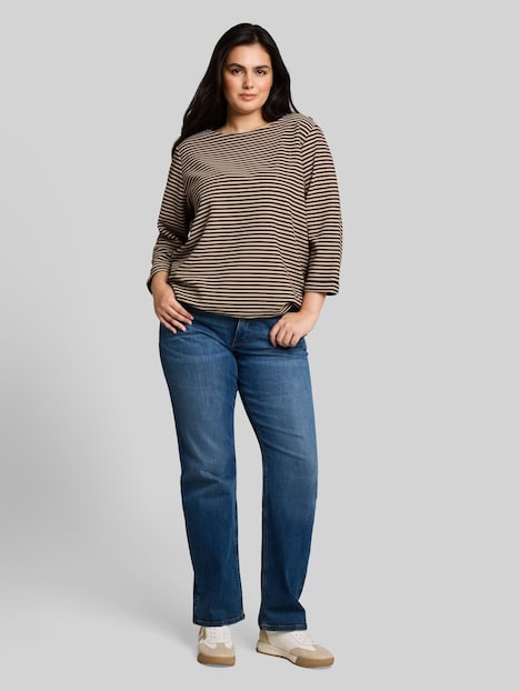 Langarmshirt mit Knopf-Details