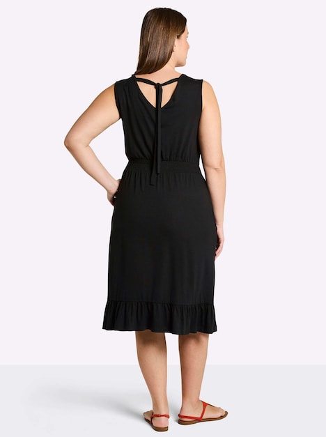 Jersey-Kleid Ärmellos Ohne Kragen