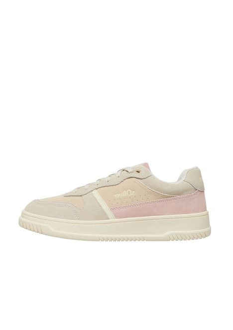 Leder-Sneaker mit Plateau-Sohle