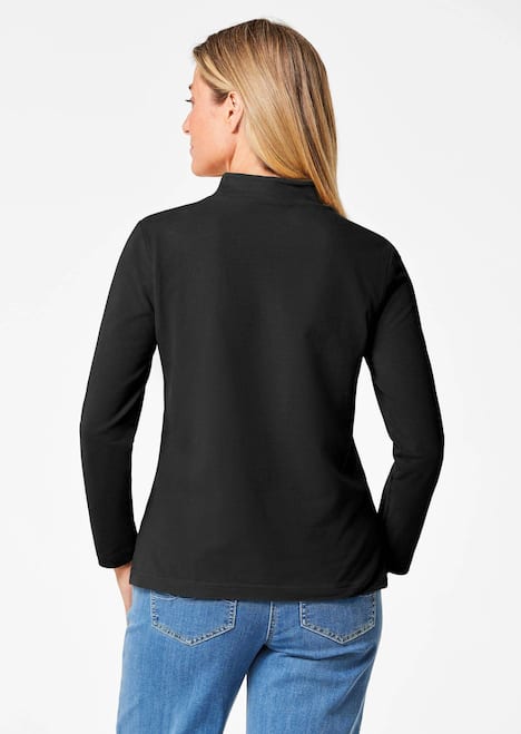 GOLDNER Shirt met opstaande kraag Shirt met opstaande kraag met lange mouwen