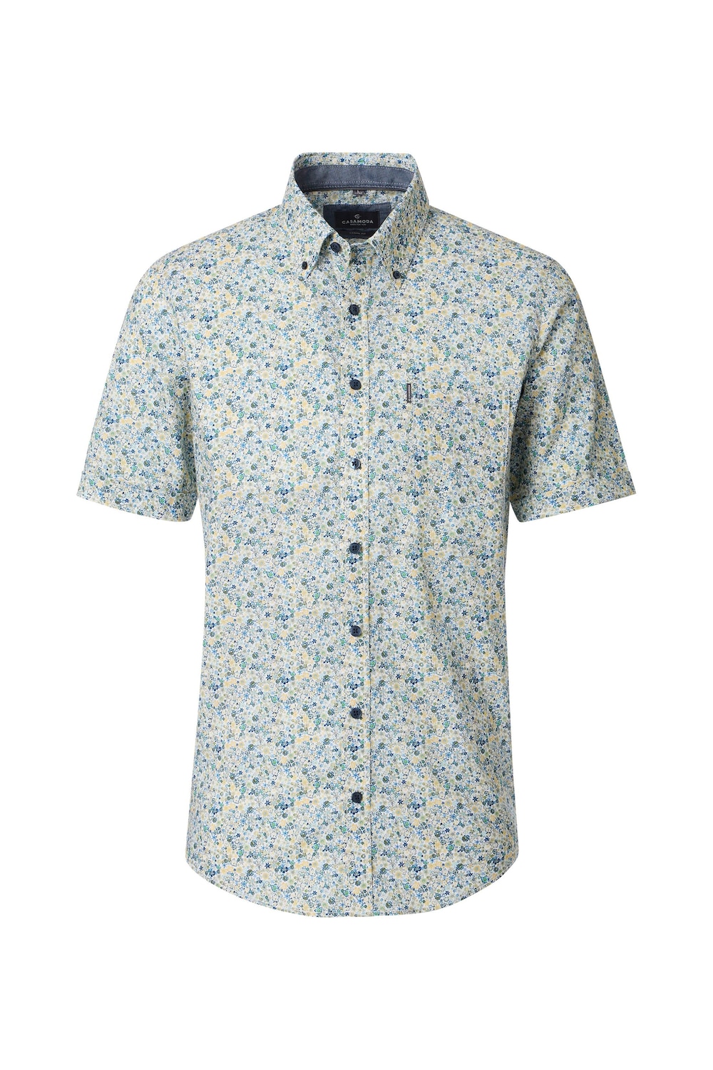 Leinenhemd Kurzarm Print Casual Fit