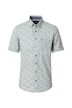 Leinenhemd Kurzarm Print Casual Fit