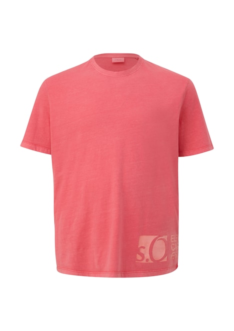 T-Shirt mit Label-Print