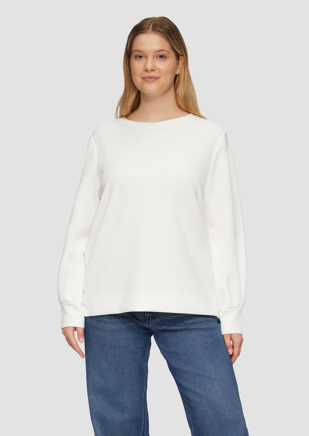 Scuba-Sweatshirt mit weiten Ärmeln