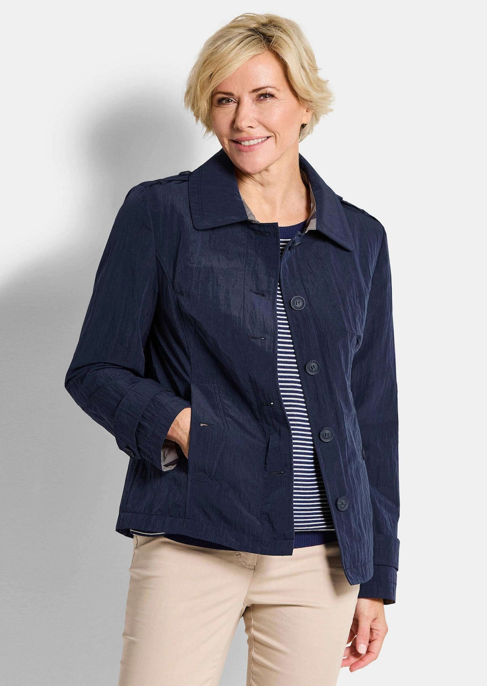 Übergangsjacke mit Crash-Optik