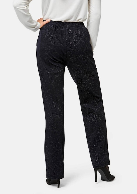 GOLDNER Jersey broek Comfortabel elastische broek met glitter