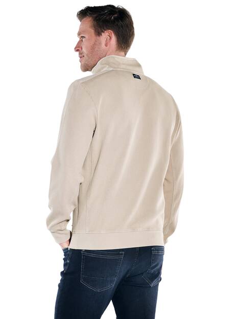 engbers Herren Sweatshirt mit Stehkragen , Beige