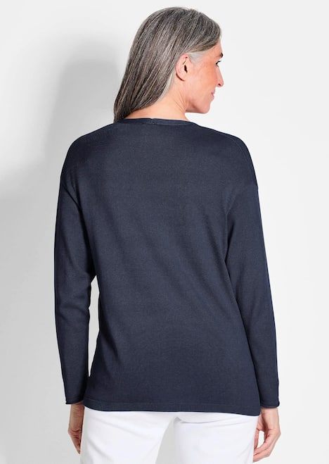 Offene Strickjacke in Kurzform