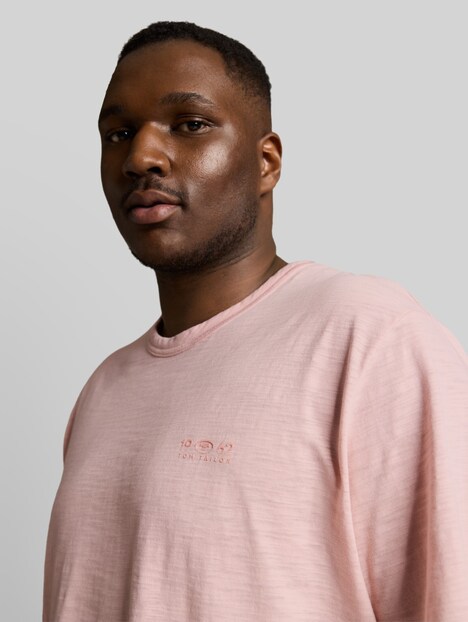T-Shirt in Melange-Optik