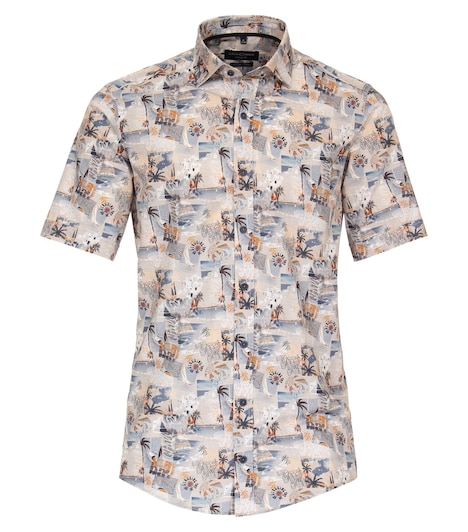 CASAMODA Freizeithemd Kurzarm Print Casual Fit