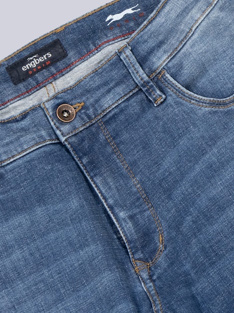 engbers Herren Super-Stretch-Jeans regular , Mittelblau