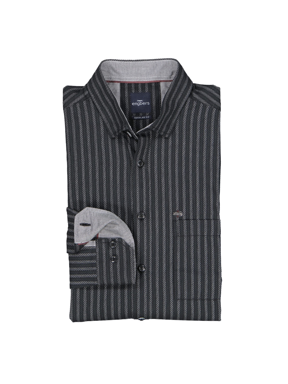 Herren Hemd gemustert , Schwarz