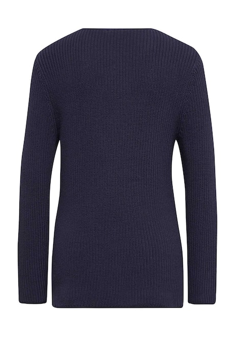 Figurschmeichelnder Pullover aus reiner Baumwolle