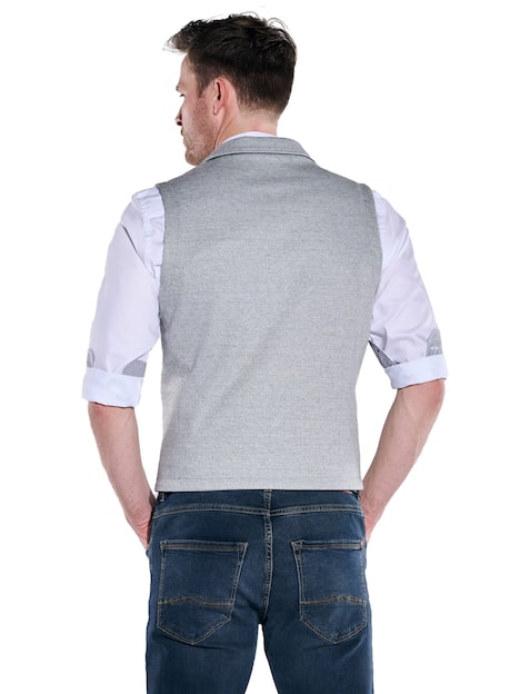 engbers Herren Sakko-Weste regular , Hellgrau