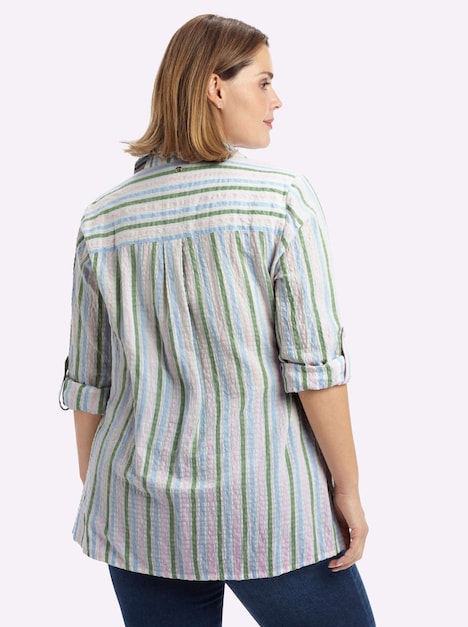 Langarm-Bluse Langarm Hemdkragen