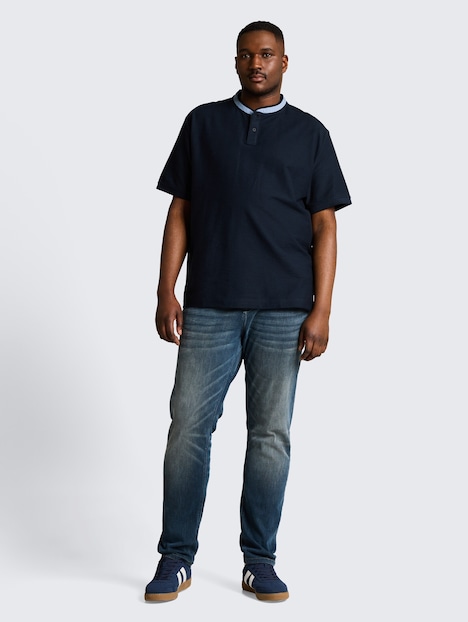 Poloshirt mit Stehkragen