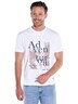 Herren Print T-Shirt , Reinweiss