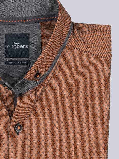 engbers Herren Kurzarm-Hemd strukturiert , Orange