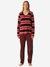 Schiesser Damen Pyjama Comfort Nightwear - burgund