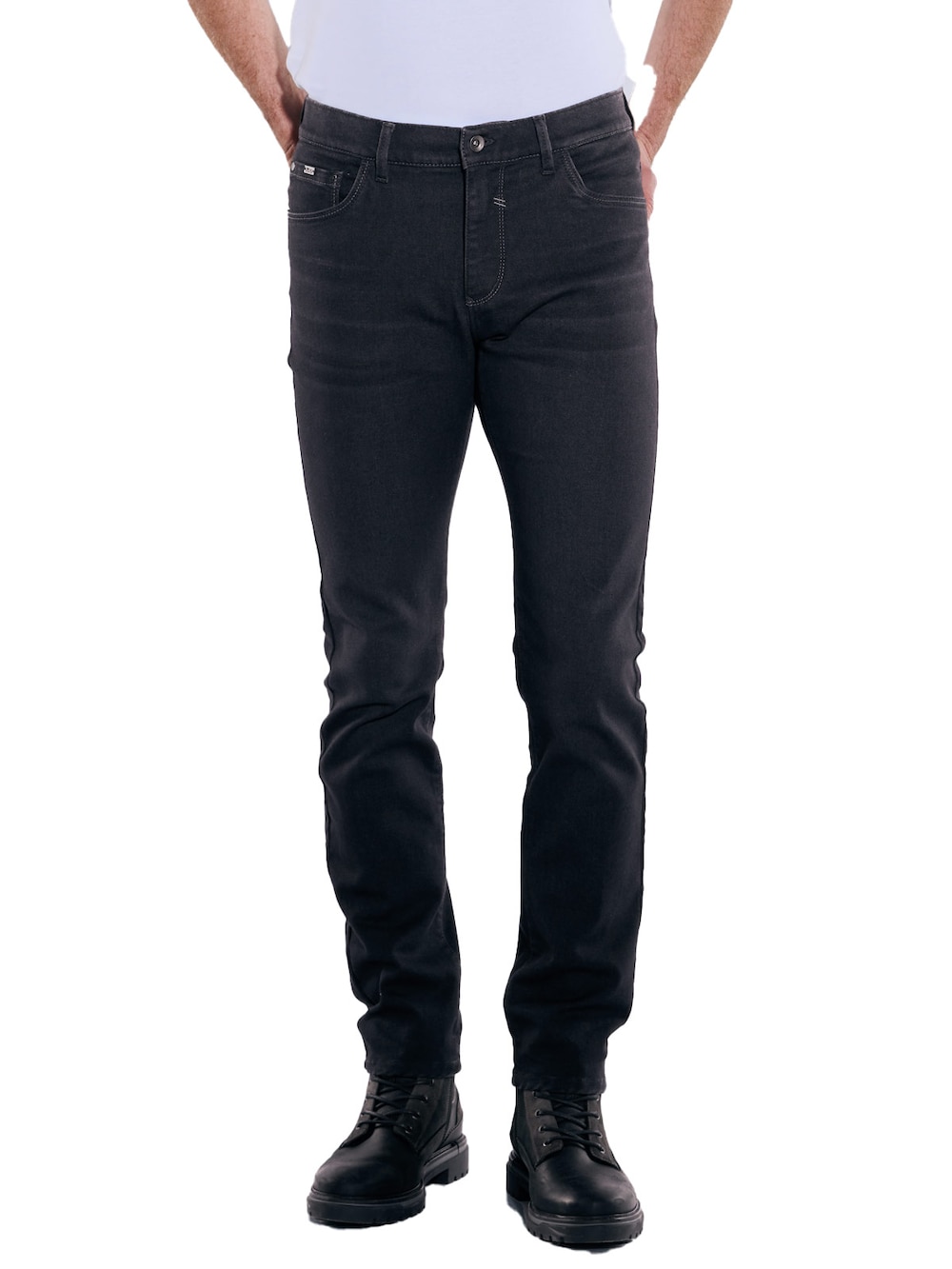 Herren Super-Stretch-Jeans slim fit , Schwarz