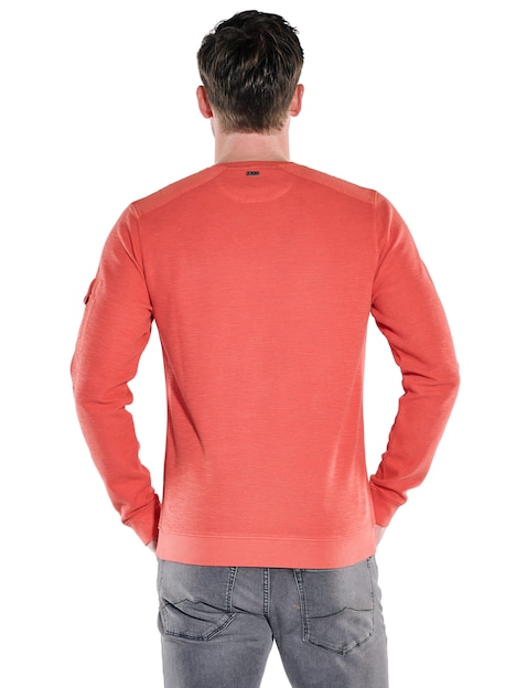 Herren Rundhals Shirt , Rot