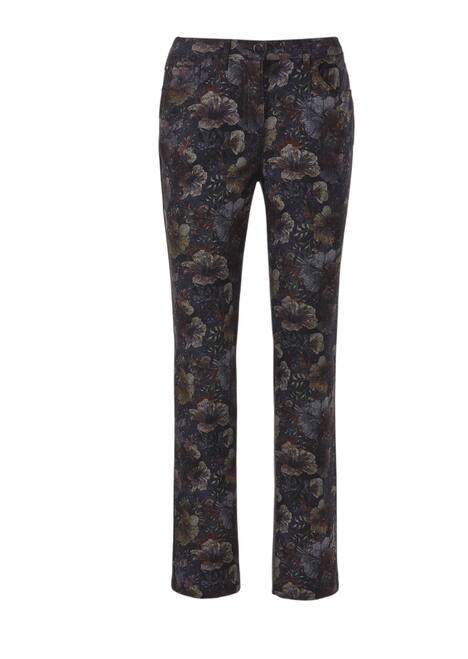 GOLDNER Broek met print Gedessineerde broek met uniek bloemenpatroon