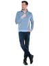engbers Herren Sweatshirt mit Stehkragen , Mittelblau