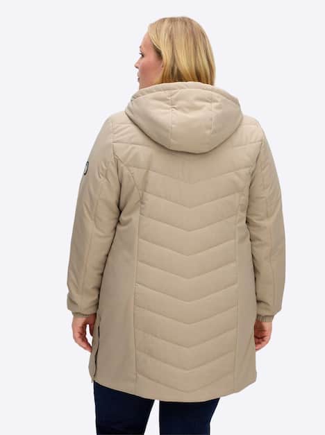 Steppjacke Langarm Uni Mit Kapuze