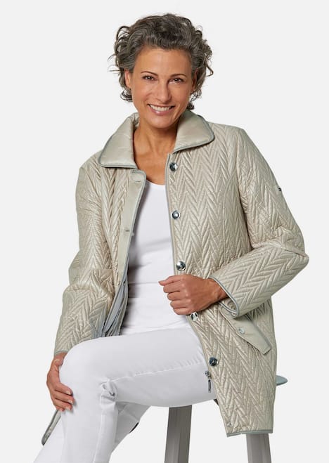 GOLDNER Gewatteerd jack Lang jack met bijzondere stiksels