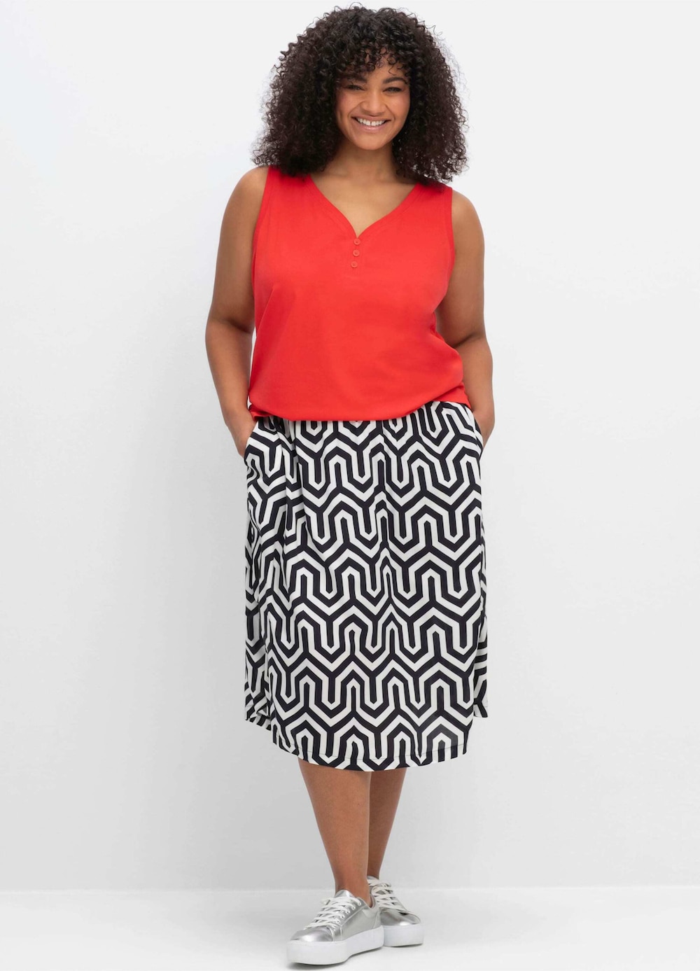 Tanktop Ärmellos Uni Ohne Kragen