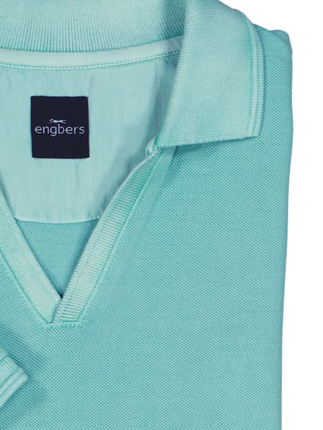 engbers Herren Polo-Shirt uni , Tuerkis