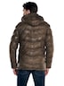 engbers Herren Lederjacke mit Kapuze , Dunkelbraun