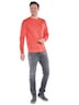Herren Rundhals Shirt , Rot