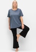 T-Shirt Kurzarm Uni Ohne Kragen