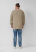 Strukturierter Baumwoll-Pullover mit Label-Patch